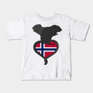 Gerbil Norway (dark) Kids T-Shirt